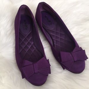 Coach And Four Purple Bow Flats